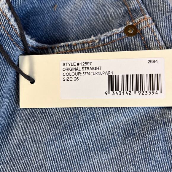 Rolla's Australia Original Cropped Straight Jeans Women High Rise Sz-AU- 8/US-26 - Picture 5 of 12